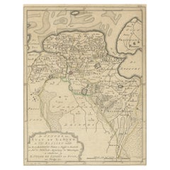 Antique Map of Groningen, the Netherlands, 1771