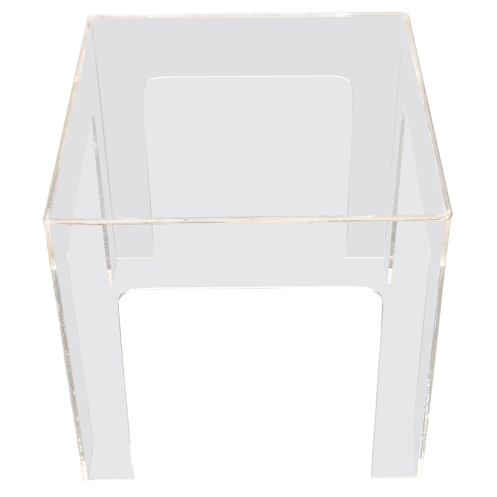 Modern Acrylic Side Table For Sale