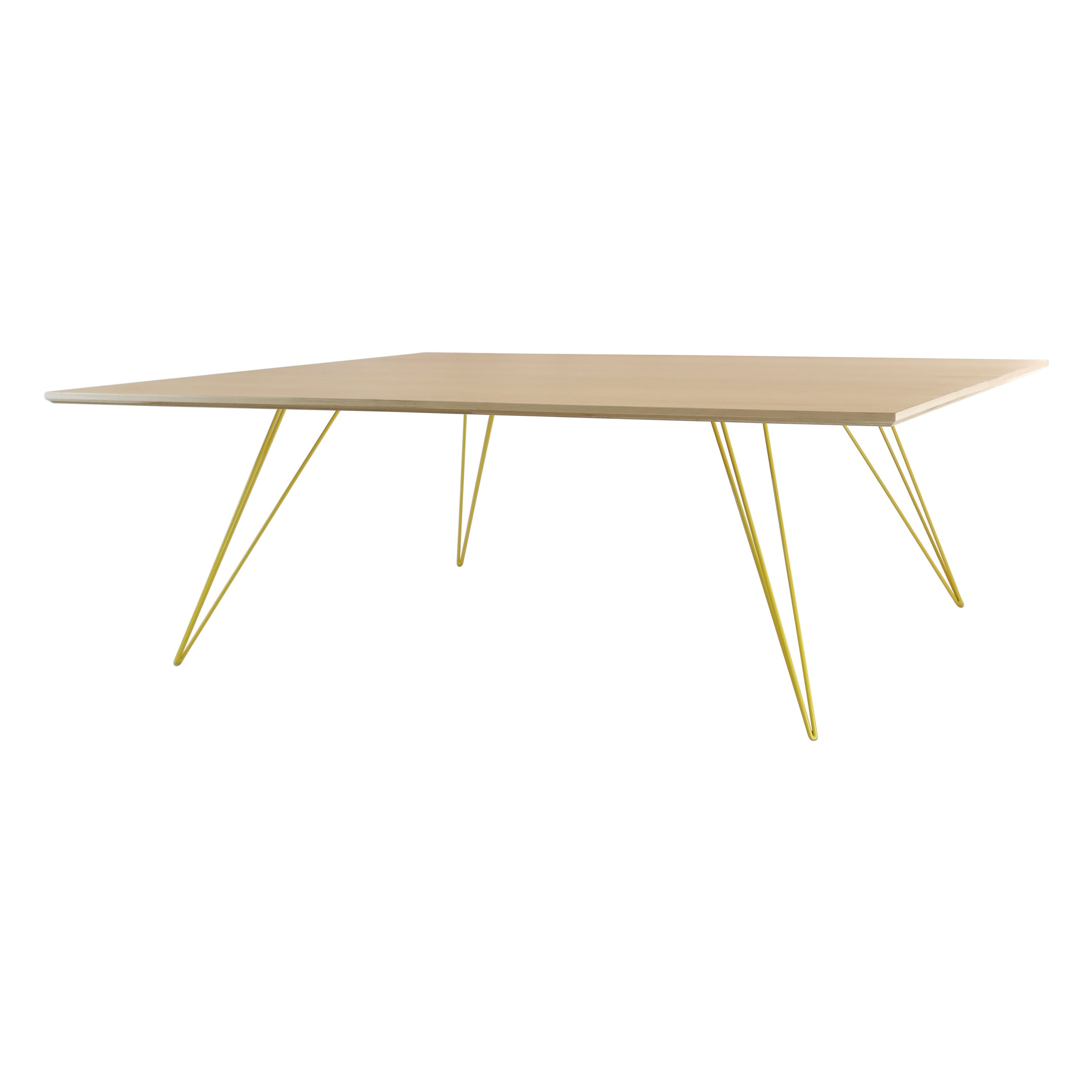 Williams Hairpin Coffee Table Rectangular Maple Yellow For Sale