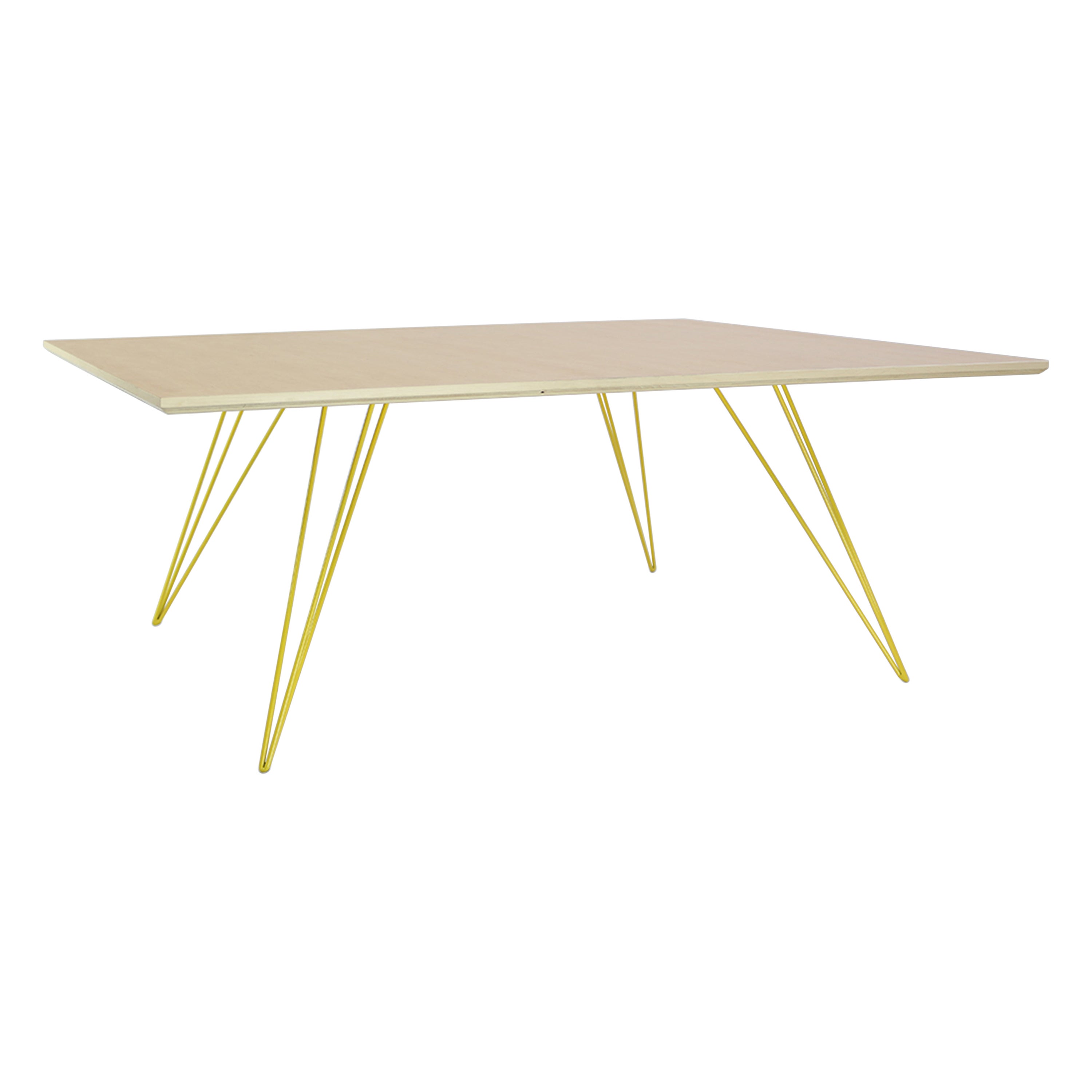 Williams Hairpin Coffee Table Rectangular Maple Yellow For Sale