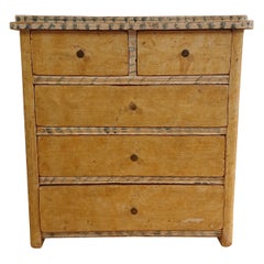 19th Century Swedish Miniature Chest of Drawers with untouched original paint