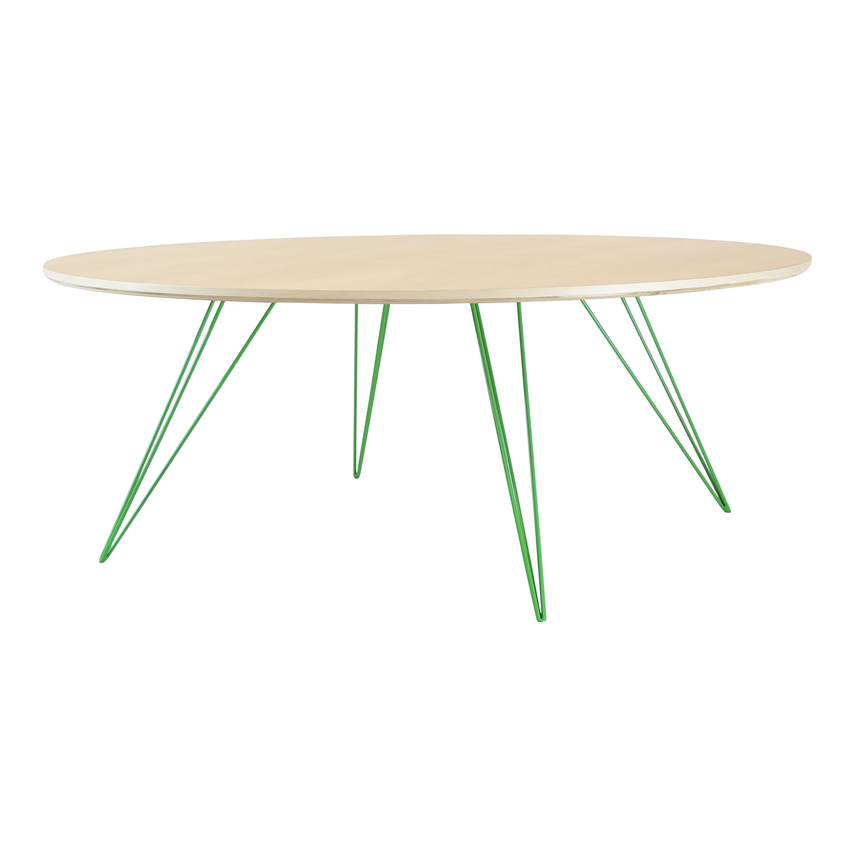 Williams Hairpin Coffee Table Oval Maple Green