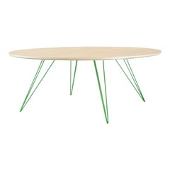 Table basse Williams en épingle à cheveux ovale en érable vert