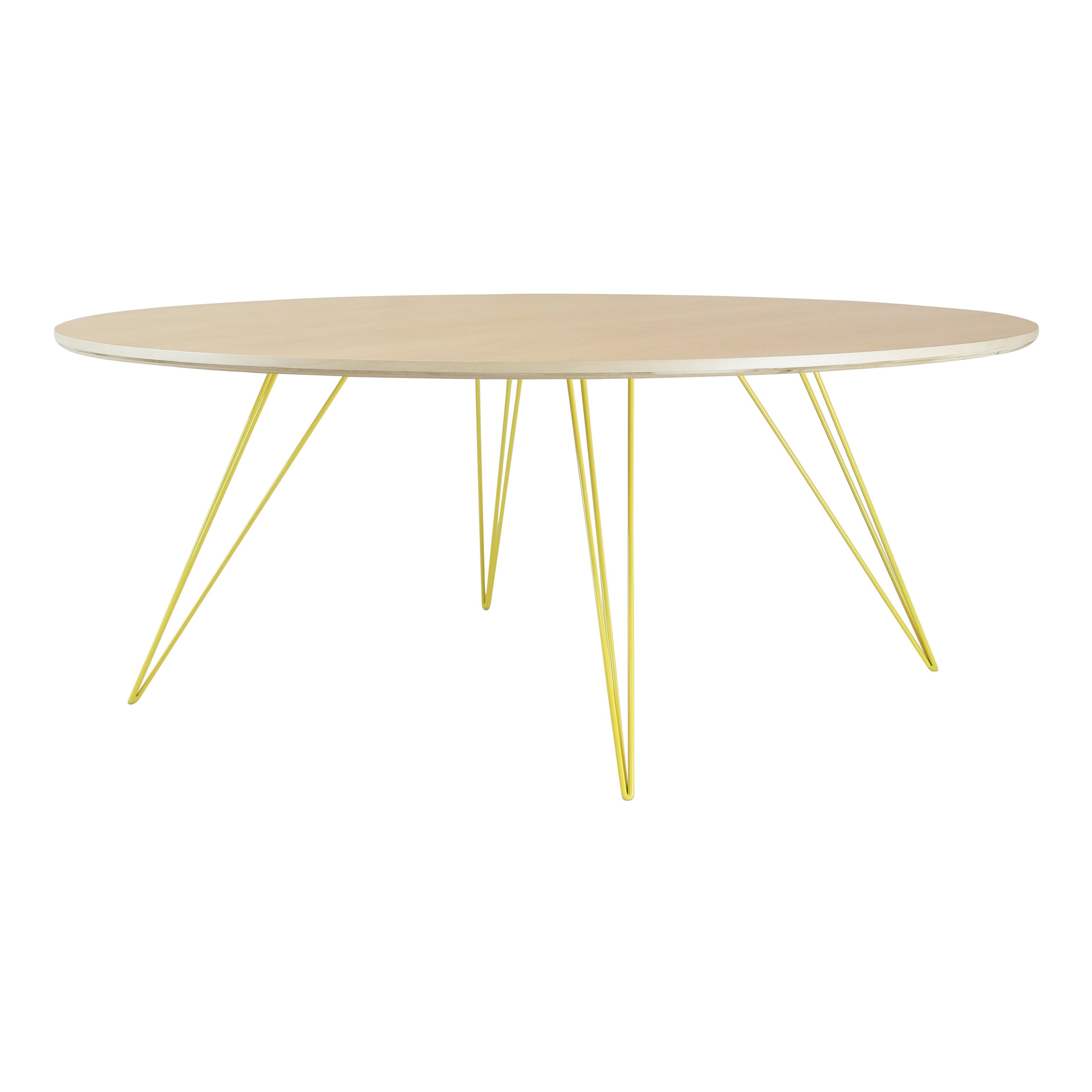 Williams Hairpin Coffee Table Oval Maple Yellow