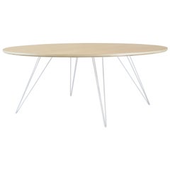 Williams Hairpin Coffee Table Oval Maple White