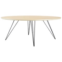 Williams Hairpin Coffee Table Oval Maple Black
