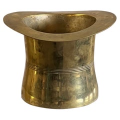 Italian Top Hat Brass Ice Bucket