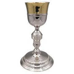 Used Early XIX ° Century Italian 800 Silver Liturgical Chalice