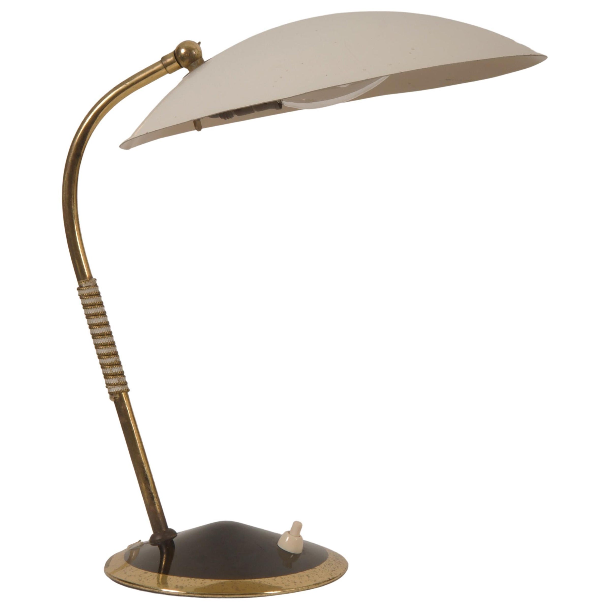 Mid-Century Brass Table Lamp For Sale at 1stDibs