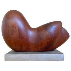Biomorphic Carved Wood Sculpture in the Style of Arp