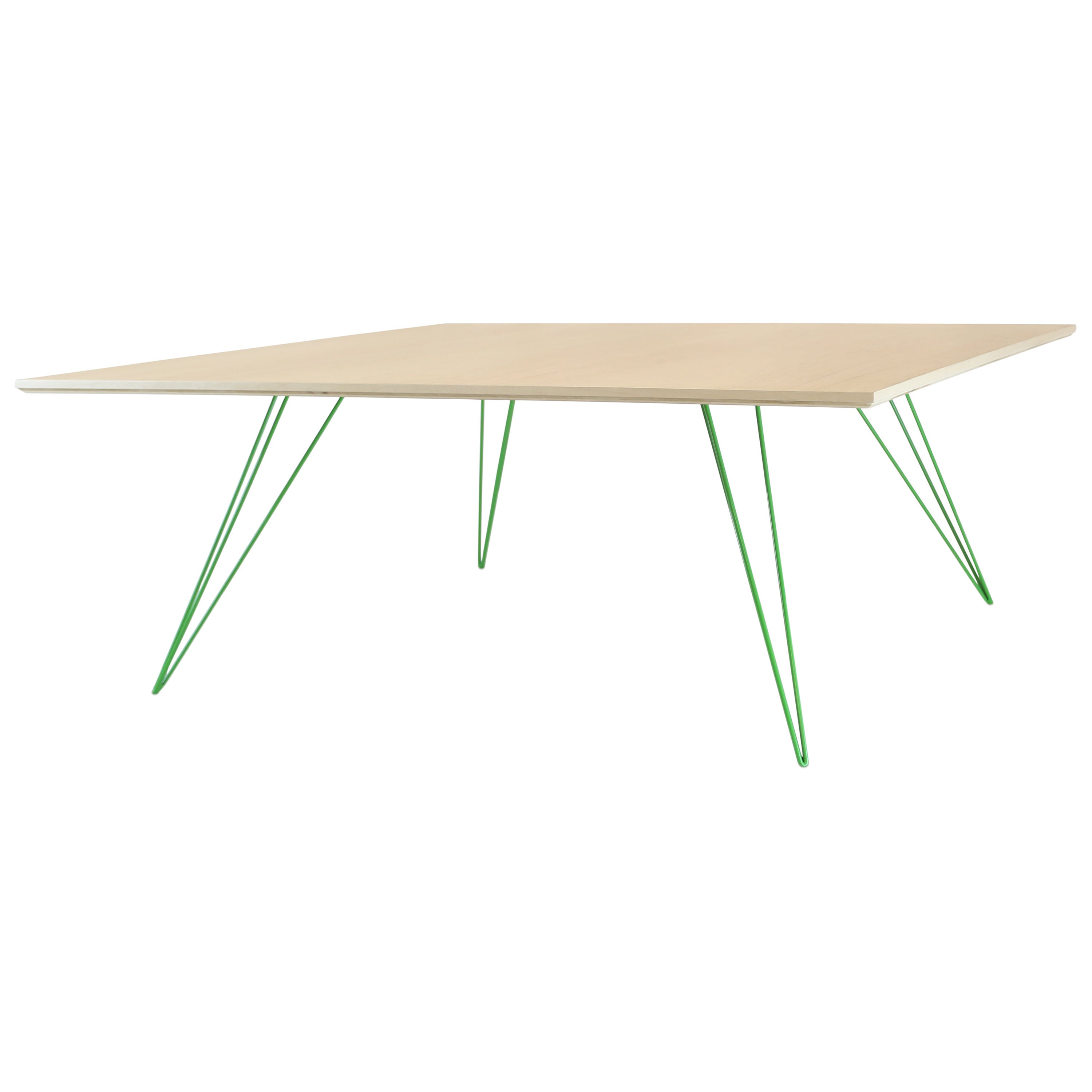 Williams Hairpin Coffee Table Square Maple Green For Sale