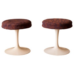 Vintage Pair of Knoll Tulip Swivel Stools by Eero Saarinen