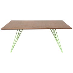 Williams Hairpin Coffee Table Rectangular Walnut Green