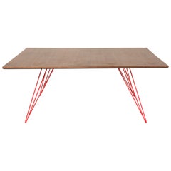 Williams Hairpin Couchtisch Rechteckiger Nussbaum Rot