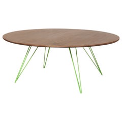 Williams Hairpin Coffee Table Oval Walnut Green