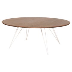 Williams Hairpin Coffee Table Oval Walnut White