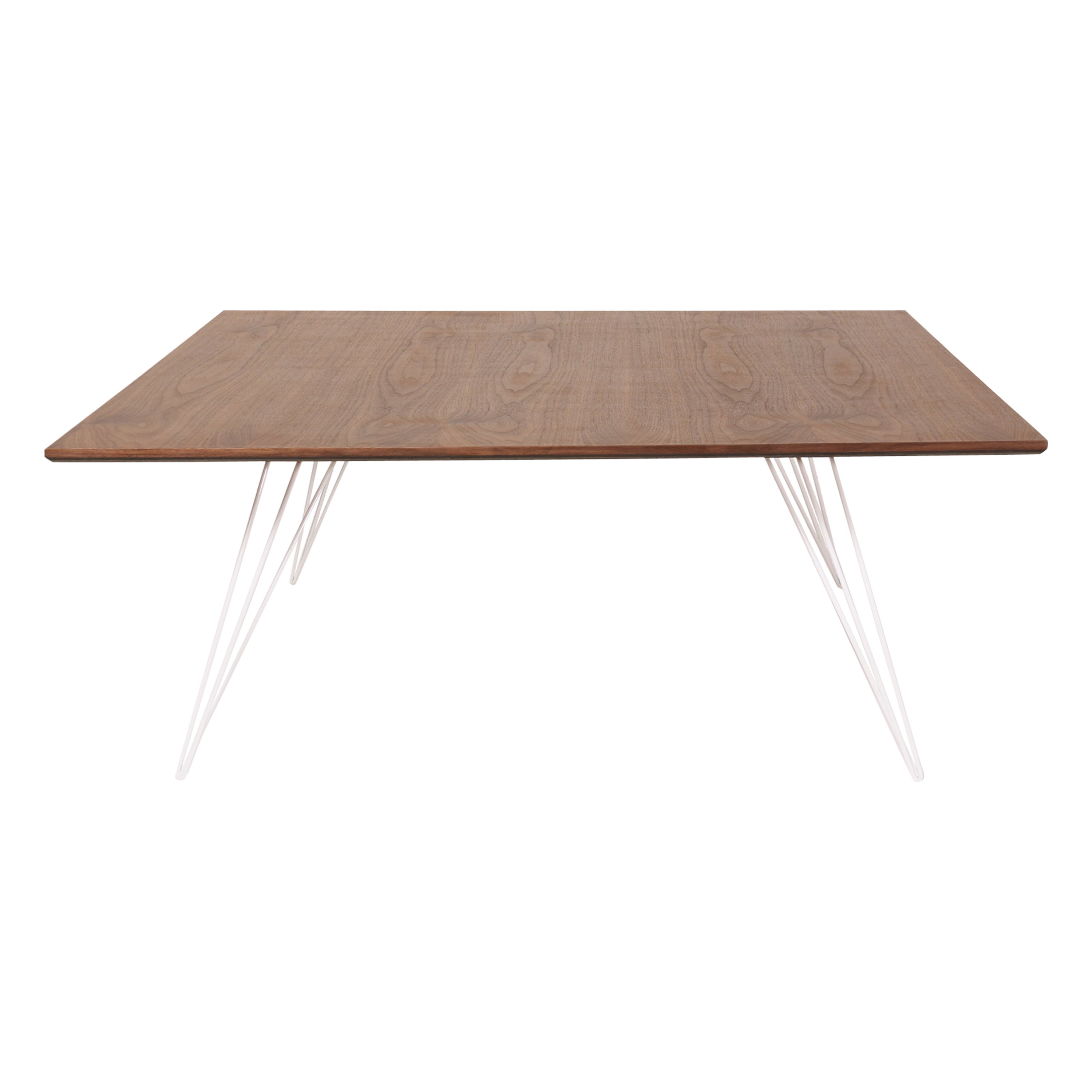 Williams Hairpin Coffee Table Square Walnut White For Sale