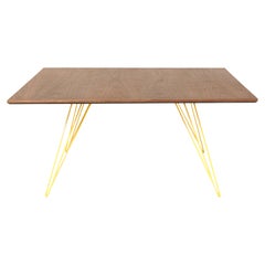 Williams Hairpin Coffee Table Square Walnut Yellow