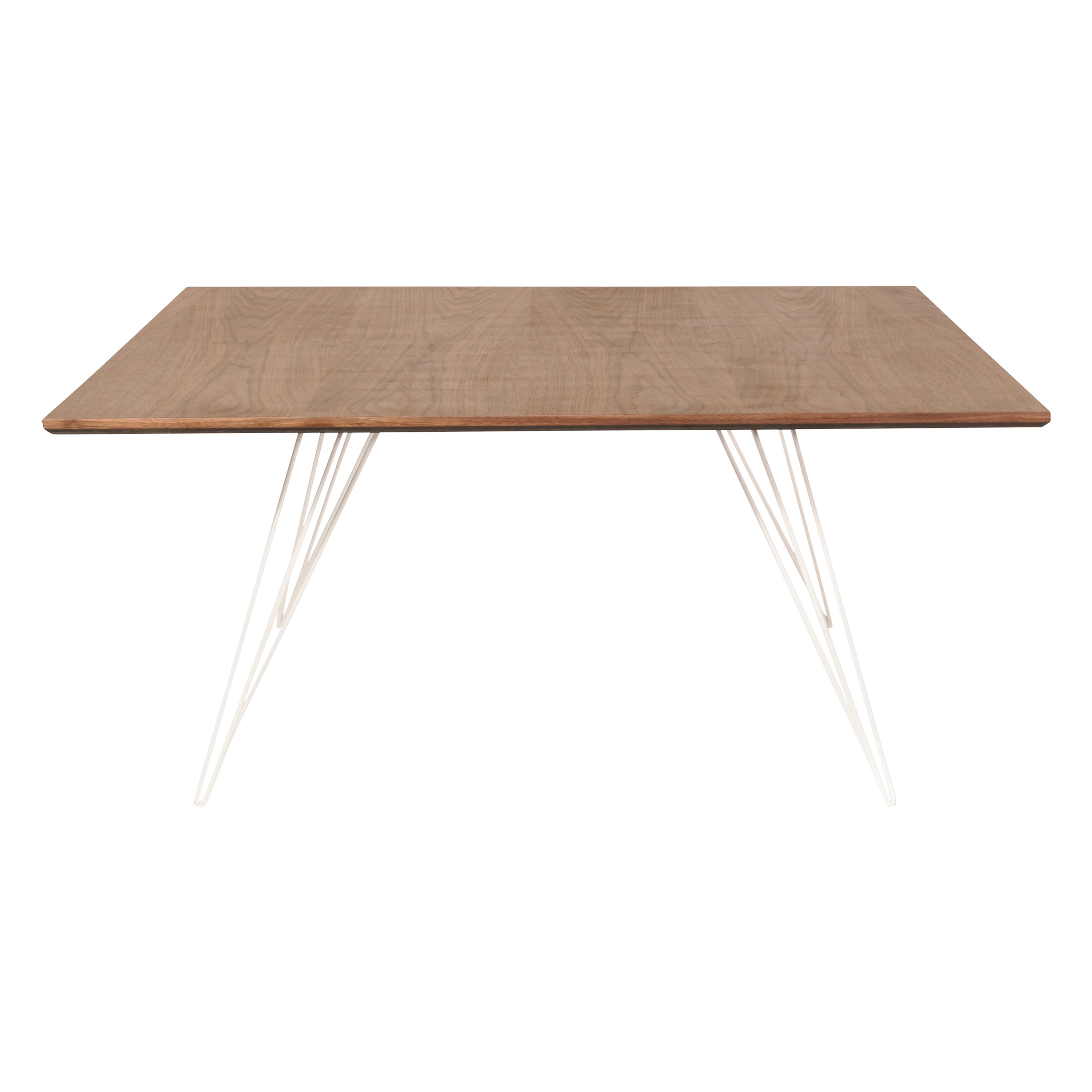 Williams Hairpin Coffee Table Square Walnut White For Sale