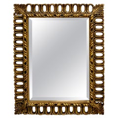 Hollywood Regency Gilt Ring Motif Mirror