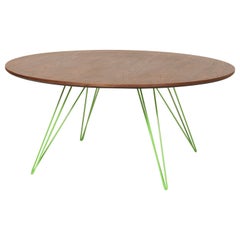 Williams Hairpin Coffee Table Round Walnut Green