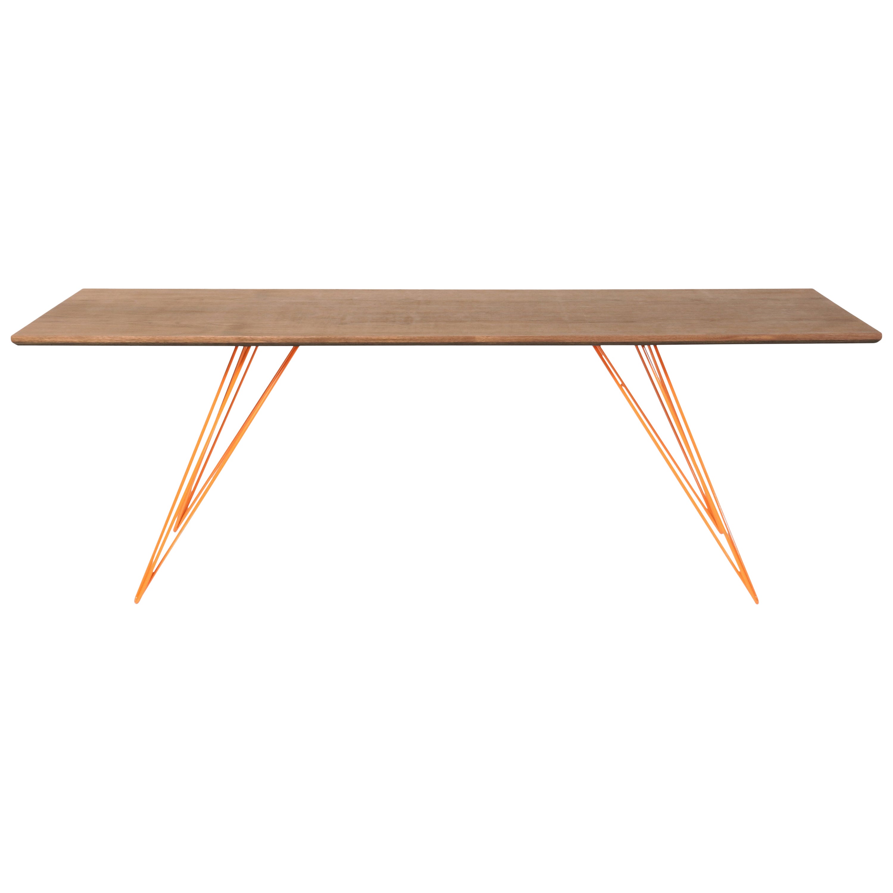 Williams Hairpin Coffee Table Rectangular Maple Orange For Sale