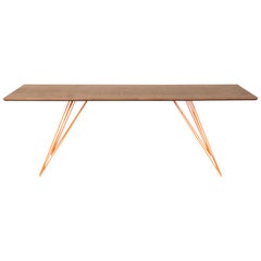 Tavolino William Williams Hairpin rettangolare in acero arancione