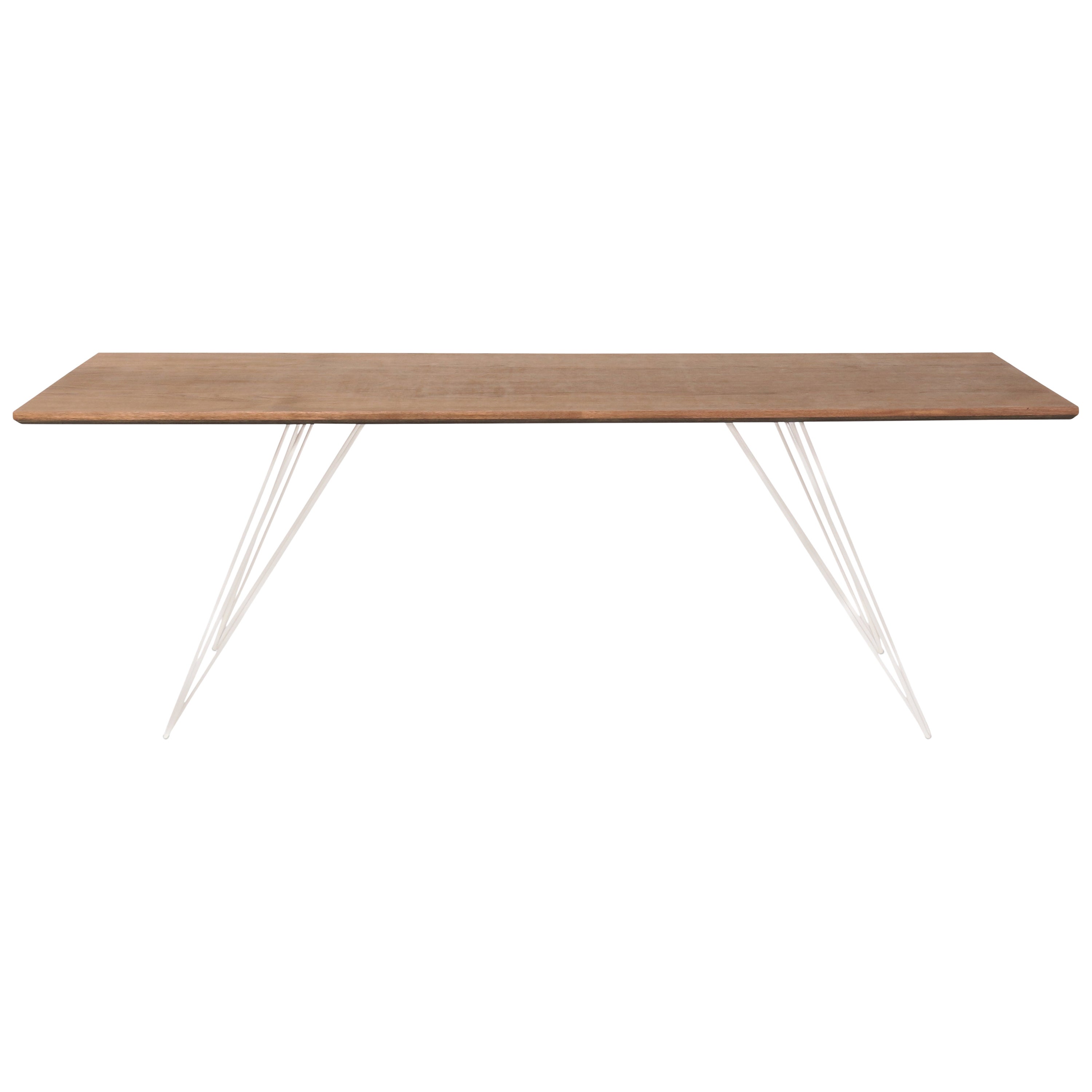 Williams Hairpin Coffee Table Rectangular Walnut White For Sale