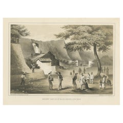 Old View of The Ancient Castle of Nagagusko, Ryukyu-Inseln, Japan, 1856