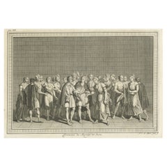 Copper Engraving of an Inca Marriage Ceremony, 1773