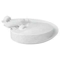 Coffee Cocktail Table Ferrari Carrara Marble Rotating Collectible Design Italy