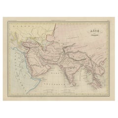 Original Antique Map of Ancient Asia, 1847