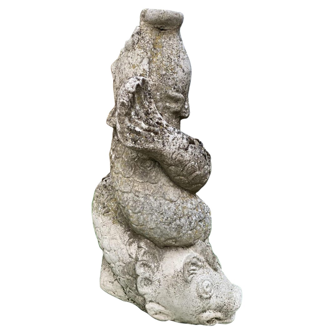 Statue de fontaine de jardin - Créatures marines entrelacées