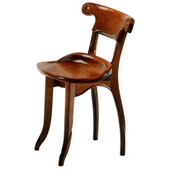 Antoni Gaudi, Jugdenstill, Solid Oak Batllo Spanish Chair