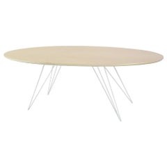 Williams Hairpin Coffee Table Oval Maple White