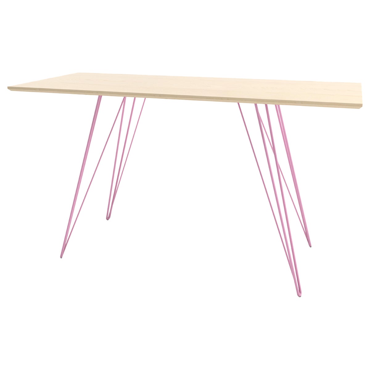 Williams Hairpin Writing Desk Maple Pink For Sale
