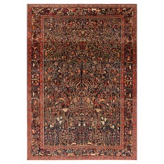 Antique Persian Mohtasham Kashan Rug. Size: 8 ft 9 in x 12 ft 10 in