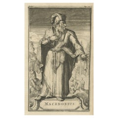 Impression ancienne de Macedonius, évêque grec de Constantinople, 1701
