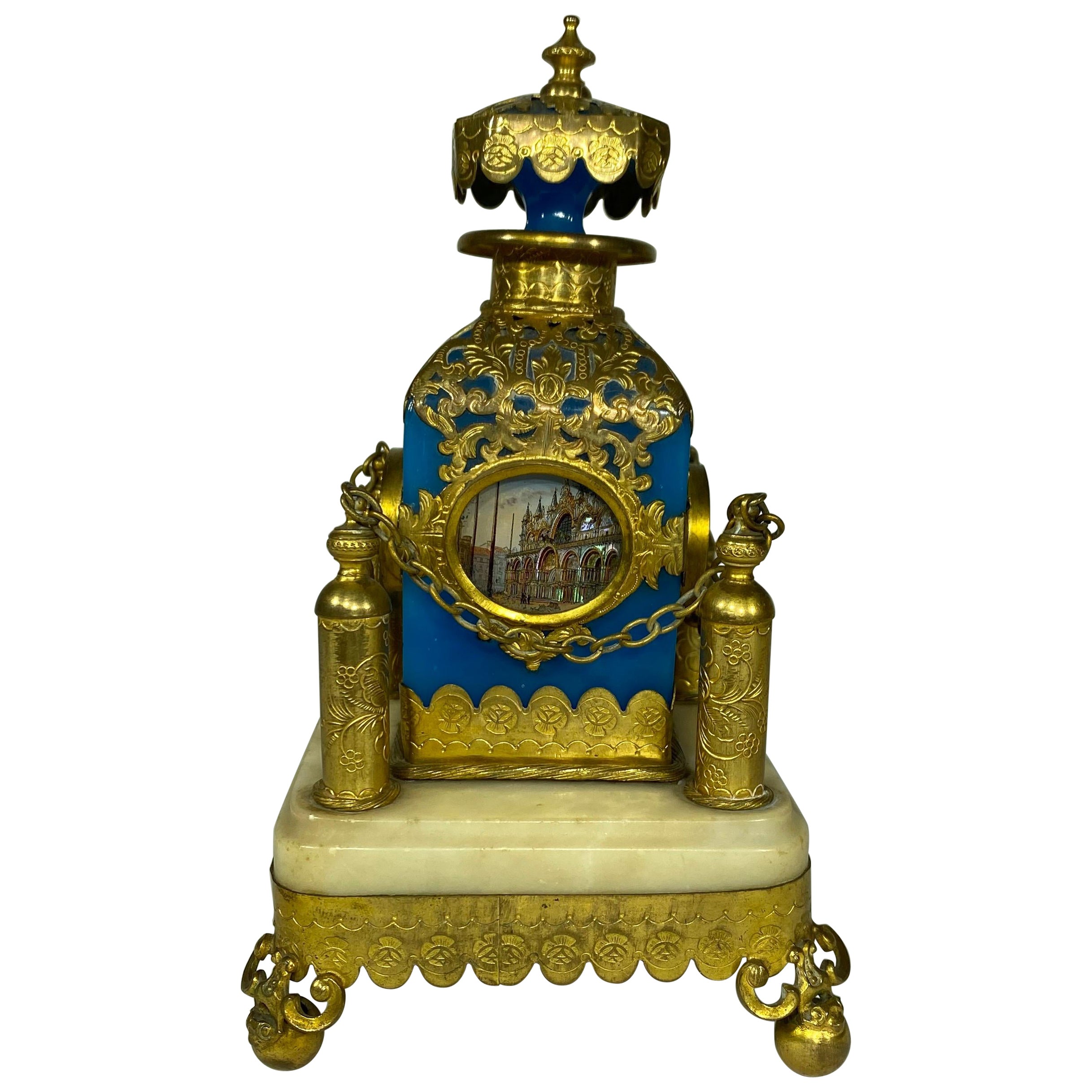 French Opaline Parfume with Gilt Mounts For Sale