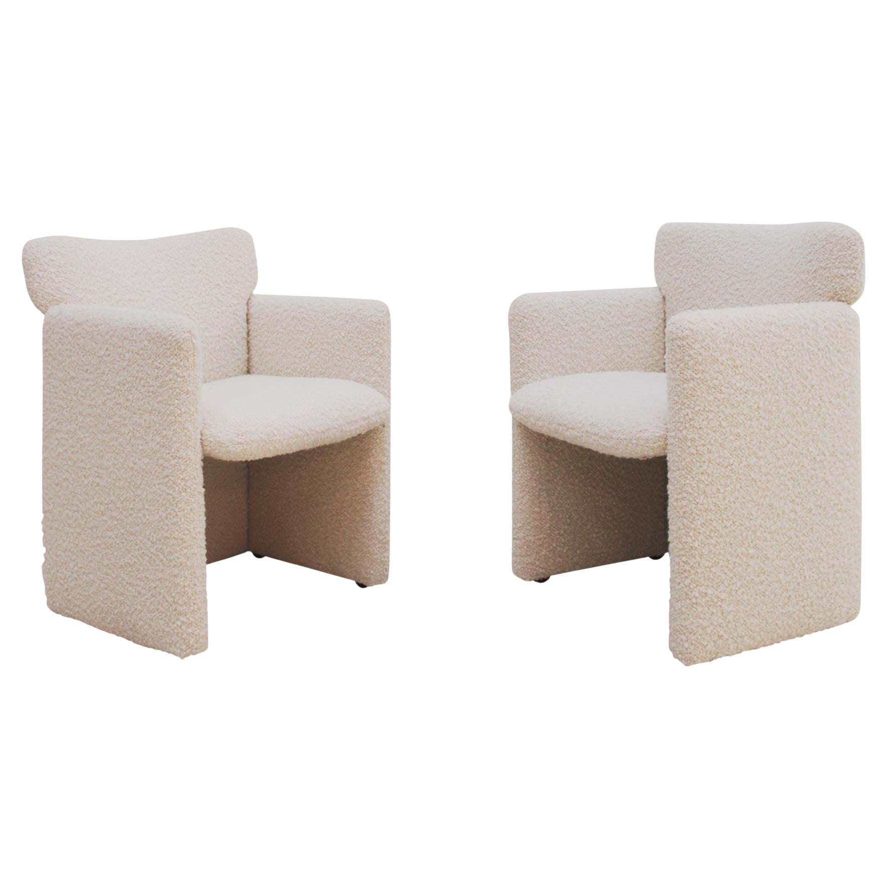 Progetti Tecno Modern Pair of Italian Chairs, 1980s For Sale