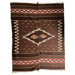 Mid-20th Century Wool Blanket from Oaxaca, Mexico