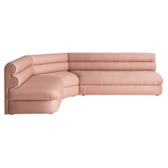 Used Post Modern Sculptural Blush Three Piece Sectional