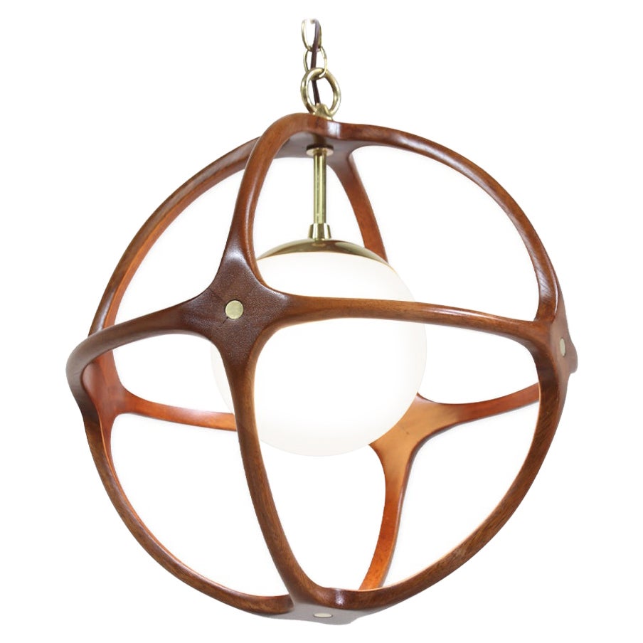 Mid-Century Sculpted Sphere Pendant Chandelier by Modeline