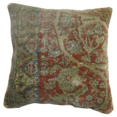 Antique Mohtasham Kashan Rug Pillow