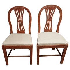 Antique 19th Century Swedish Gustavian Chairs with Original Paint Swedish Antiques