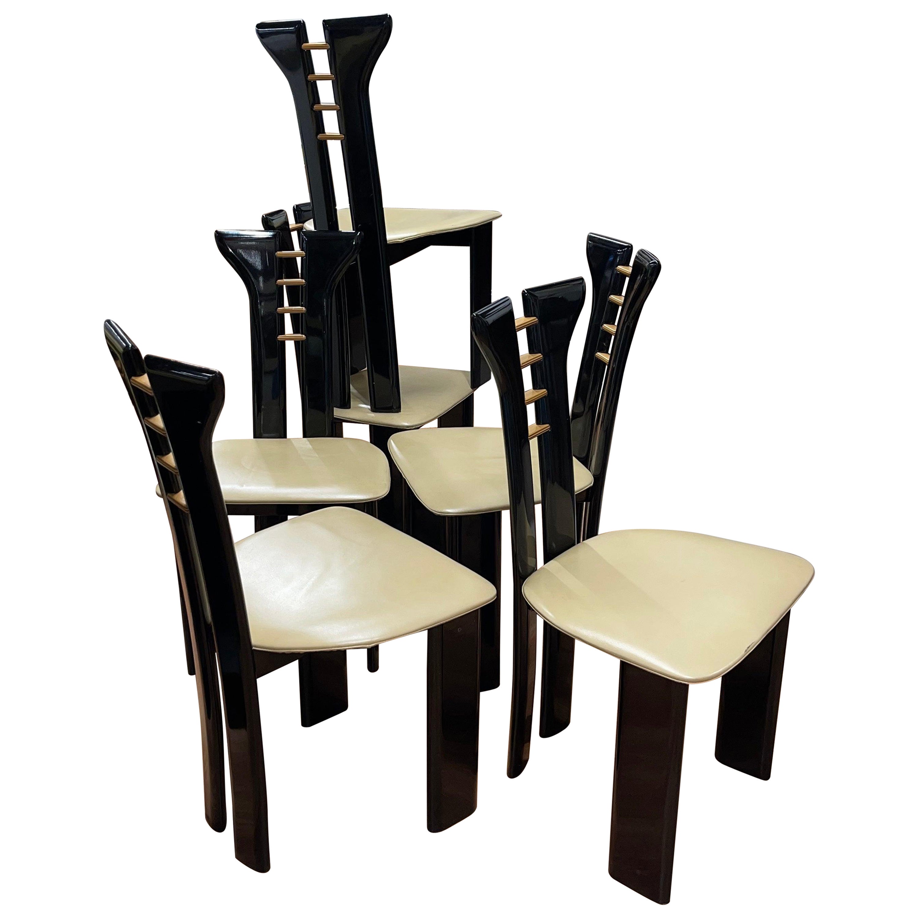 Chaises de salle à manger Pierre Cardin pour Roche Bobois en vente