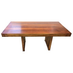 Antique Original Deco Italian Table  in Veneered National Walnut Honey Color