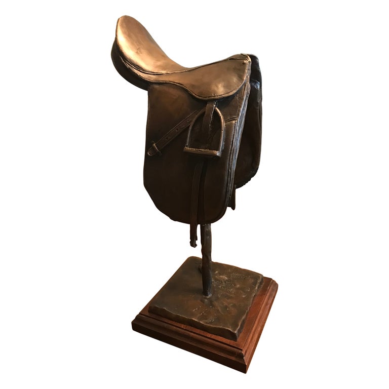 Saddle Dressage Sculpture Bronze Decorative at 1stDibs