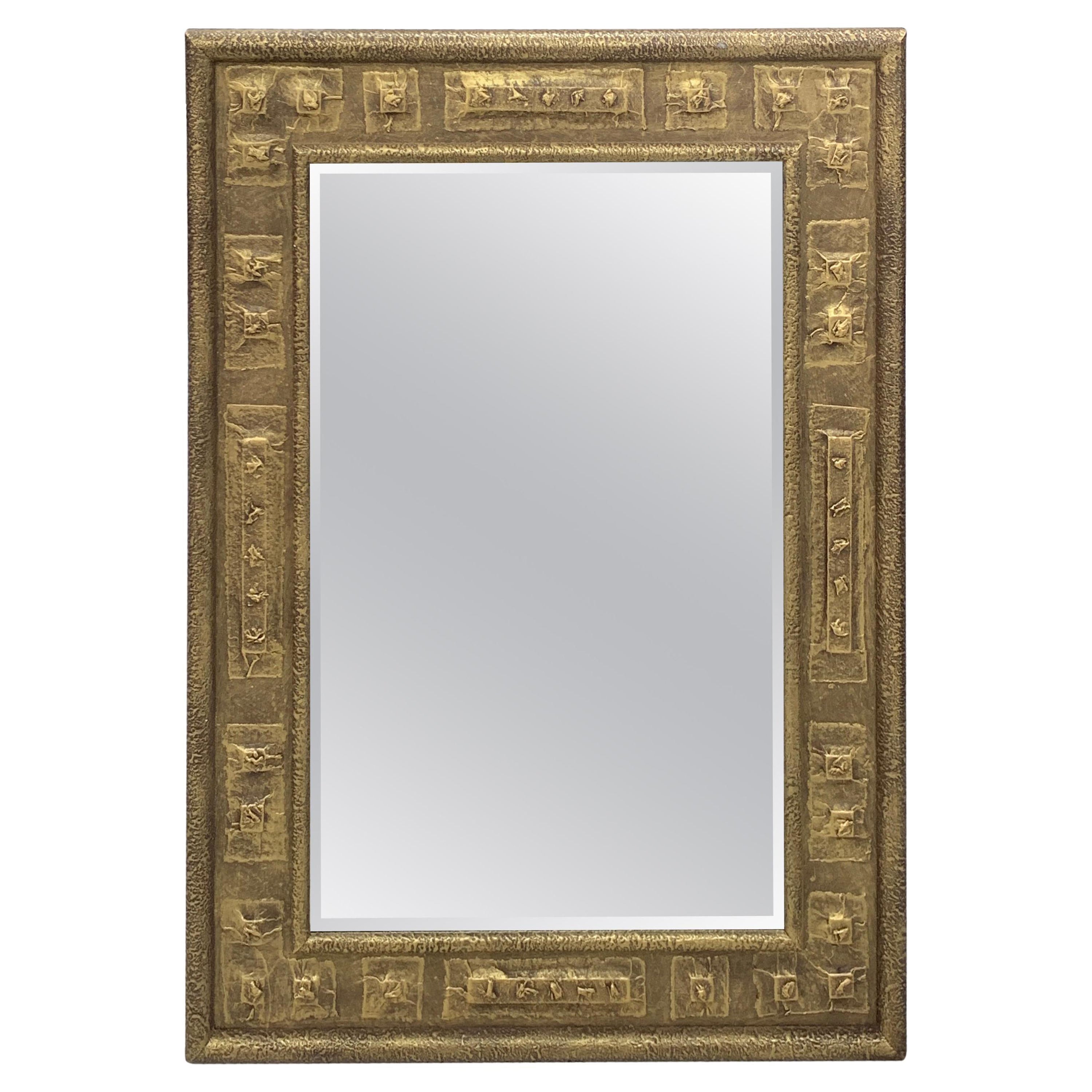 Gilt Brutalist Mirror, by Harris Strong