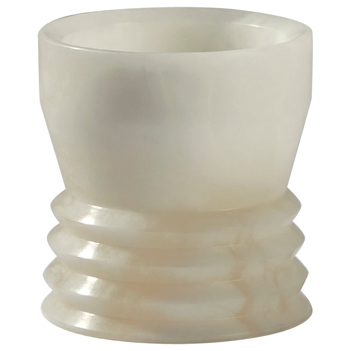 Vase ""Strato Uno" aus toskanischem Alabaster von Andrea Grecucci im Angebot